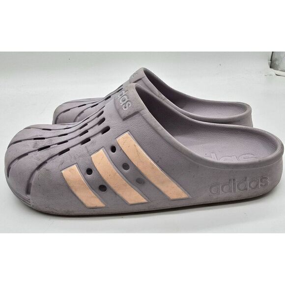 Adidas Gray & Pink Slip-On Clogs - Picture 4 of 6